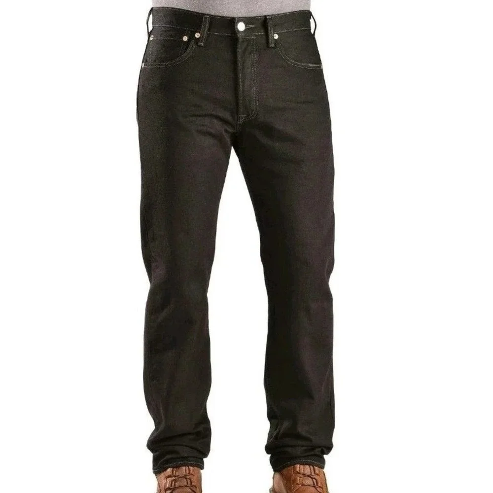 NWT Levi's 501 Original Stretch Jeans Men's 34x32 Black Cotton Denim Button Fly